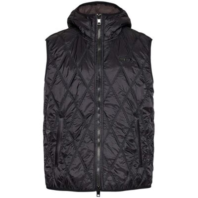 Schwarze Steppweste mit Diesel-Markenlogo Schwarz L Schwarze Steppweste mit Diesel-Markenlogo Schwarz L
