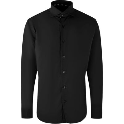 Aquascutum schlichtes, langarmliges weisses Hemd Schwarz XS Aquascutum schlichtes, langarmliges weisses Hemd Schwarz XS