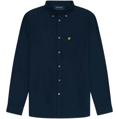 Dunkelblaues Langarmhemd von Lyle & Scott Blau XL Dunkelblaues Langarmhemd von Lyle & Scott Blau XL