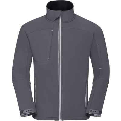 Russell Athletic Russell Herren Bionic Softshell Jacke (Eisen Grau) Grau XL Russell Athletic Russell Herren Bionic Softshell Jacke (Eisen Grau) Grau XL
