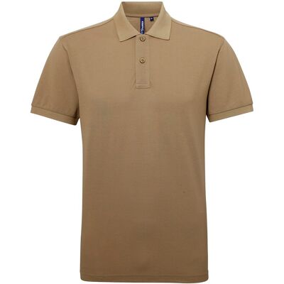 Asquith & Fox Herren-Kurzarm-Poloshirt aus Performance-Mischung (Khaki) Khaki M Asquith & Fox Herren-Kurzarm-Poloshirt aus Performance-Mischung (Khaki) Khaki M