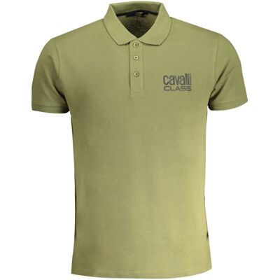 Cavalli Class Bold Logo Grünes Poloshirt Grün XL Cavalli Class Bold Logo Grünes Poloshirt Grün XL