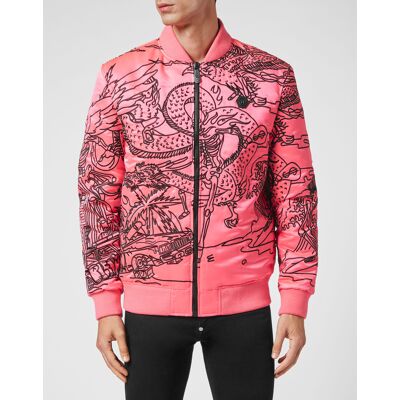 Philipp Plein Bomberjacke Tattoo Fuchsie XL Philipp Plein Bomberjacke Tattoo Fuchsie XL