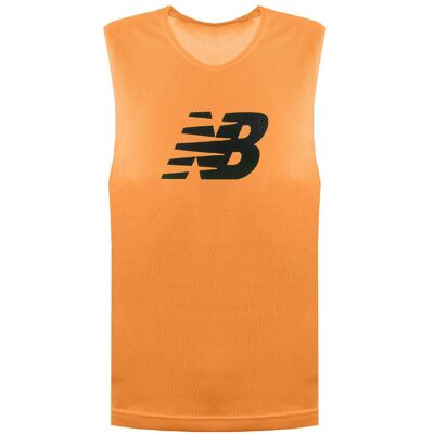 New Balance Training Bib Herren Fluo Orange Weste Orange S New Balance Training Bib Herren Fluo Orange Weste Orange S