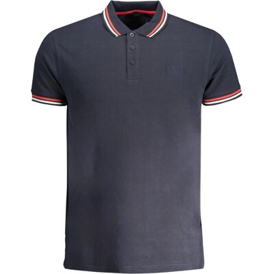Cavalli Class Polohemd mit Kontrastkragen und tonalem Logo in Marineblau Blau 2XL Cavalli Class Polohemd mit Kontrastkragen und tonalem Logo in Marineblau Blau 2XL