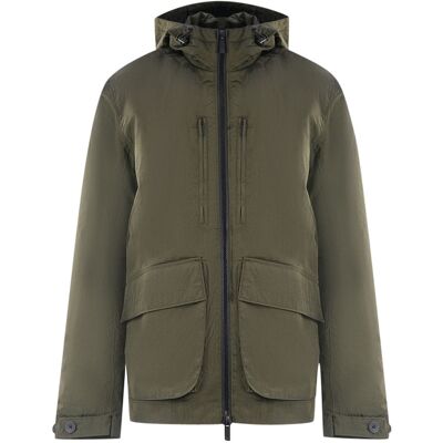 Lyle & Scott Schlichte Jacke mit grüner Kapuze Grün S Lyle & Scott Schlichte Jacke mit grüner Kapuze Grün S
