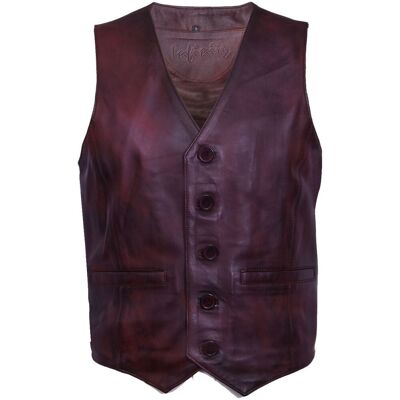 Infinity Leather Hellbraune Lederweste, formelle traditionelle Gilet-Weste Braun L Infinity Leather Hellbraune Lederweste, formelle traditionelle Gilet-Weste Braun L
