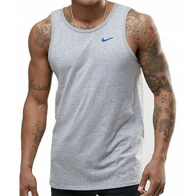 Nike Gestickter Swoosh Herren-Westen-Tank in Grau Grau S Nike Gestickter Swoosh Herren-Westen-Tank in Grau Grau S