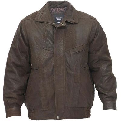 Infinity Leather Maßgeschneiderte Bluson-Bomberjacke aus Nappaleder Braun 2XL Infinity Leather Maßgeschneiderte Bluson-Bomberjacke aus Nappaleder Braun 2XL