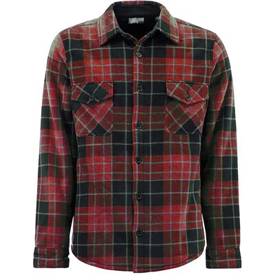 Heat Holders Gesteppte karierte Herren-Winterjacke Wärmehalter Langarm-Karohemd Karomuster - Karminrot / Schwarz Rot S Heat Holders Gesteppte karierte Herren-Winterjacke Wärmehalter Langarm-Karohemd Karomuster - Karminrot / Schwarz Rot S