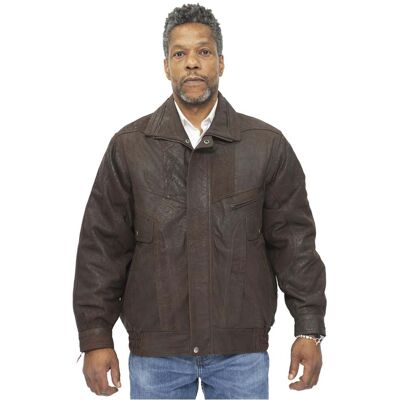 Infinity Leather Klassische Herren-Harrington-Bomber-Lederjacke-Minsk Braun S Infinity Leather Klassische Herren-Harrington-Bomber-Lederjacke-Minsk Braun S