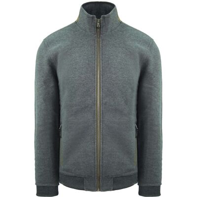 Hackett London Classic Fit Herren Harrington-Jacke in Grau Grau 2XL Hackett London Classic Fit Herren Harrington-Jacke in Grau Grau 2XL