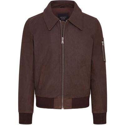Infinity Leather Braune Bomberjacke aus A2-Rindsleder für Herren - Eura Braun M Infinity Leather Braune Bomberjacke aus A2-Rindsleder für Herren - Eura Braun M