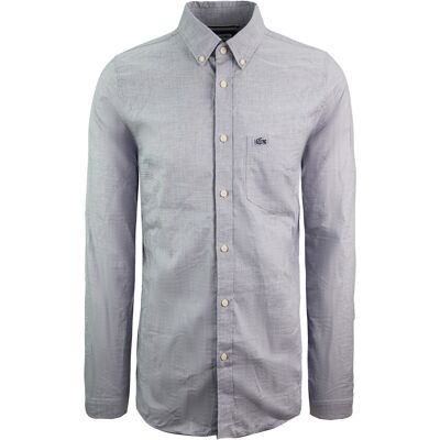 Lacoste gewebte schlanke Fit Herrenblau/weißes Hemd Blau M Lacoste gewebte schlanke Fit Herrenblau/weißes Hemd Blau M
