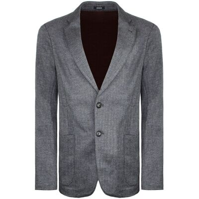 Emporio Armani Exklusive Herren Grey Printed Blazer Dunkelgrau XL Emporio Armani Exklusive Herren Grey Printed Blazer Dunkelgrau XL