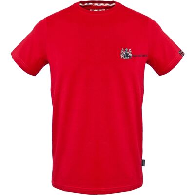 Aquascutum kleines rotes T-Shirt mit Aldis-Logo auf der Brust Rot M Aquascutum kleines rotes T-Shirt mit Aldis-Logo auf der Brust Rot M