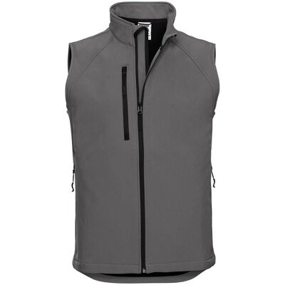 Russell Athletic Russell Herren Soft-Shell-Weste, 3-lagig (Titangrau) Silber XL Russell Athletic Russell Herren Soft-Shell-Weste, 3-lagig (Titangrau) Silber XL