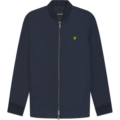 Marineblaue Bomberjacke mit Lyle & Scott-Logo Blau M Marineblaue Bomberjacke mit Lyle & Scott-Logo Blau M