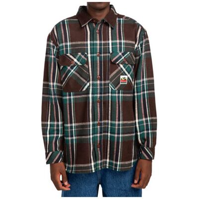 Element MEN'S HOLLOW CLASSIC LS HEMD BRAUN Braun M Element MEN'S HOLLOW CLASSIC LS HEMD BRAUN Braun M