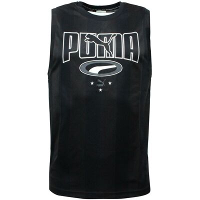 PUMA 90S Retro Tank Top Mens Casual Graphic Weste Schwarz 579518 01 Schwarz S PUMA 90S Retro Tank Top Mens Casual Graphic Weste Schwarz 579518 01 Schwarz S