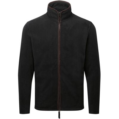 Premier - "Artisan" Fleecejacke für Herren (Schwarz/Braun) Schwarz 2XL Premier - "Artisan" Fleecejacke für Herren (Schwarz/Braun) Schwarz 2XL