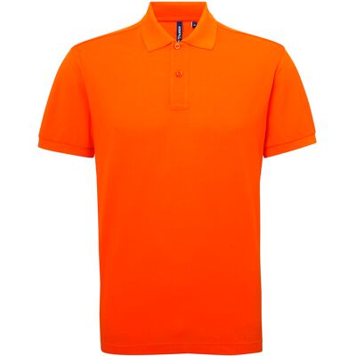 Asquith & Fox Herren Kurzarm Performance Blend Polo Shirt (Orange) Orange L Asquith & Fox Herren Kurzarm Performance Blend Polo Shirt (Orange) Orange L