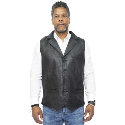 Infinity Leather Herren Smart Classic Lederweste-Bristol Schwarz M Infinity Leather Herren Smart Classic Lederweste-Bristol Schwarz M