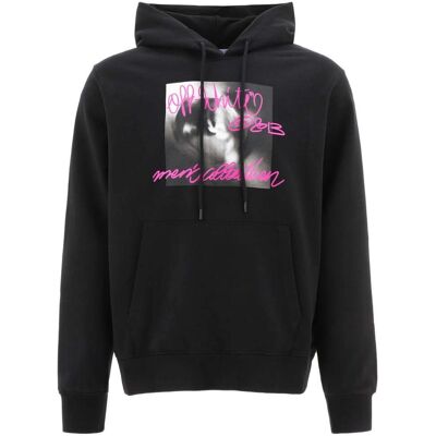 Off-White Tornado Type Design Slim Fit Schwarzer Kapuzenpullover Schwarz S Off-White Tornado Type Design Slim Fit Schwarzer Kapuzenpullover Schwarz S