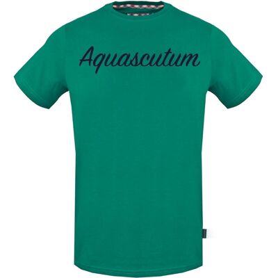 Aquascutum Unterschrift Logo Grünes T-Shirt Grün M Aquascutum Unterschrift Logo Grünes T-Shirt Grün M