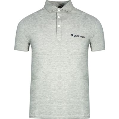 Aquascutum Unterschrift Logo Grau Polohemd Grau L Aquascutum Unterschrift Logo Grau Polohemd Grau L