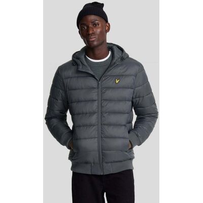 Lyle & Scott Nylon Wattierte Herrenjacke Dunkelgrau XL Lyle & Scott Nylon Wattierte Herrenjacke Dunkelgrau XL