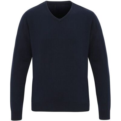 Premier Mens Essential Acryl Pullover mit V-Ausschnitt (Marine) Marine L Premier Mens Essential Acryl Pullover mit V-Ausschnitt (Marine) Marine L