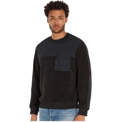 Calvin Klein Jeans Schwarzer Polar Fleece Pullover - Sweatshirt Calvin Klein Jeans Schwarzer Polar Fleece Pullover - Sweatshirt