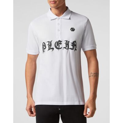 Philipp Plein Poloshirt Gothic Plein Weiß L Philipp Plein Poloshirt Gothic Plein Weiß L