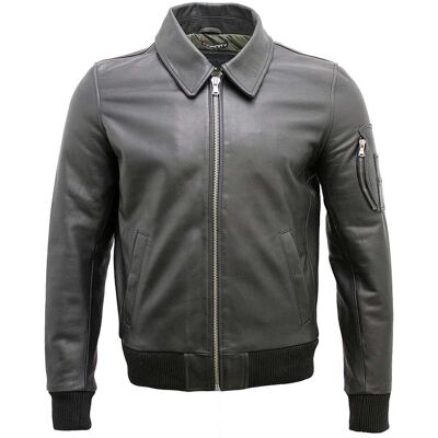 Infinity Leather A2 Bomberjacke der US Airforce aus Rindsleder Schwarz M Infinity Leather A2 Bomberjacke der US Airforce aus Rindsleder Schwarz M