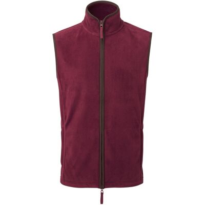 Premier Mens Artisan Fleece-Weste (Burgund/Braun) Burgund 2XL Premier Mens Artisan Fleece-Weste (Burgund/Braun) Burgund 2XL