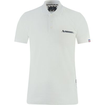 Aquascutum Boxed Logo Weißes Polohemd Weiß M Aquascutum Boxed Logo Weißes Polohemd Weiß M