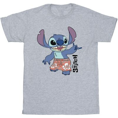 Disney - "Lilo & Stitch Bermuda Shorts" T-Shirt für Herren (Grau) Hellgrau S Disney - "Lilo & Stitch Bermuda Shorts" T-Shirt für Herren (Grau) Hellgrau S