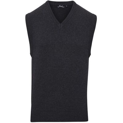 Premier - Pullover-Weste für Herren Ärmellos (Holzkohle) Holzkohle L Premier - Pullover-Weste für Herren Ärmellos (Holzkohle) Holzkohle L
