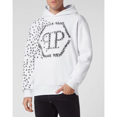 Philipp Plein Hoodie Skull&Bones Weiß XL Philipp Plein Hoodie Skull&Bones Weiß XL