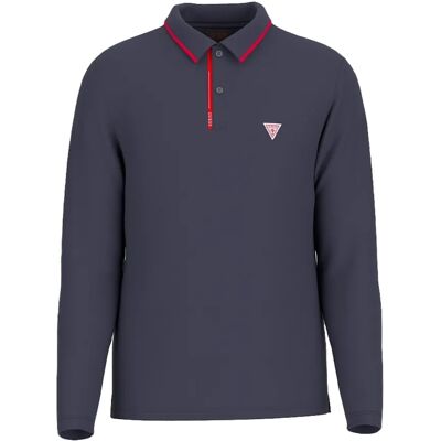 Guess Tech Polohemd für Herren Blau M Guess Tech Polohemd für Herren Blau M
