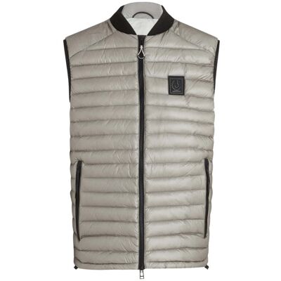 Belstaff Airframe Beige glanzende Weste mit Daunenfullung Beige M Belstaff Airframe Beige glanzende Weste mit Daunenfullung Beige M