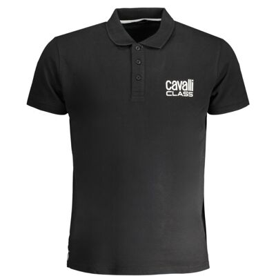 Cavalli Class Bold Logo Schwarzes Poloshirt Schwarz M Cavalli Class Bold Logo Schwarzes Poloshirt Schwarz M