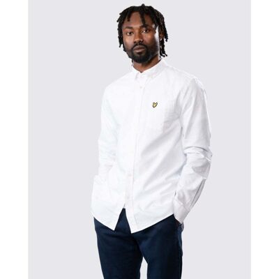 Lyle & Scott Regular Fit Leichtes Oxford-Hemd in Weiß Weiß XS Lyle & Scott Regular Fit Leichtes Oxford-Hemd in Weiß Weiß XS