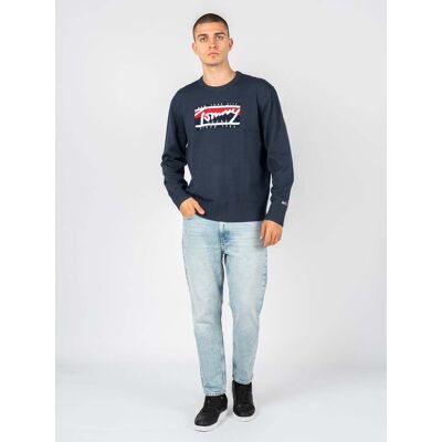 Tommy Hilfiger Tommy Jeans Pullover Herren Blau Blau M Tommy Hilfiger Tommy Jeans Pullover Herren Blau Blau M