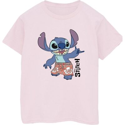 Disney - "Lilo & Stitch Bermuda Shorts" T-Shirt für Herren (Babyrosa) Rosa 2XL Disney - "Lilo & Stitch Bermuda Shorts" T-Shirt für Herren (Babyrosa) Rosa 2XL