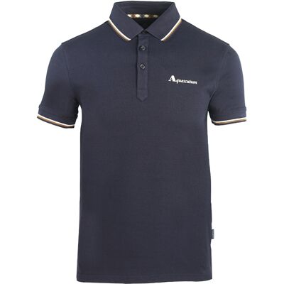 Aquascutum Markenlogo Navy Poloshirt Marine S Aquascutum Markenlogo Navy Poloshirt Marine S