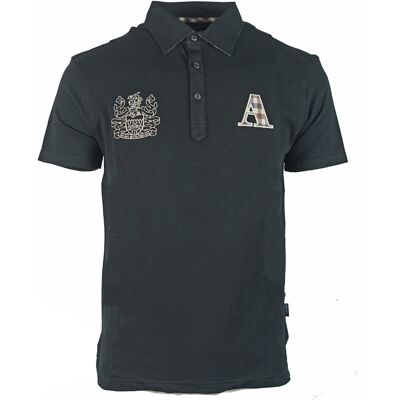 Aquascutum Check A Logo Black Polo Shirt Schwarz S Aquascutum Check A Logo Black Polo Shirt Schwarz S