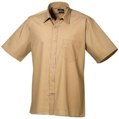 Premier - Hemd für Herren kurzärmlig (Khaki) Khaki 18 Zoll Premier - Hemd für Herren kurzärmlig (Khaki) Khaki 18 Zoll