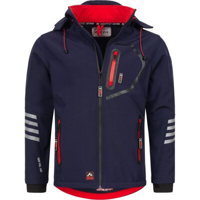 Arctic Seven Herren Softshell Jacke Übergangsjacke – Navy-Rot Blau M Arctic Seven Herren Softshell Jacke Übergangsjacke – Navy-Rot Blau M